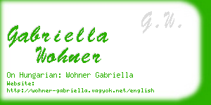 gabriella wohner business card